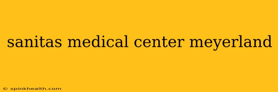 sanitas medical center meyerland