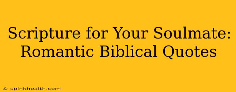 Scripture for Your Soulmate: Romantic Biblical Quotes