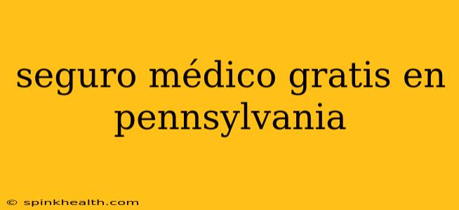 seguro médico gratis en pennsylvania
