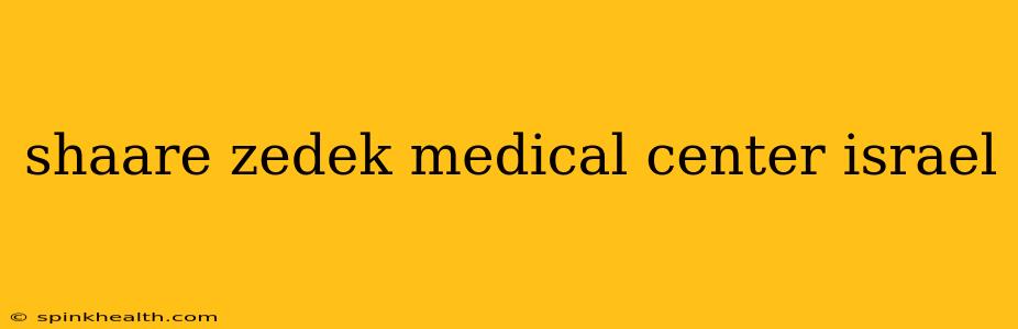 shaare zedek medical center israel
