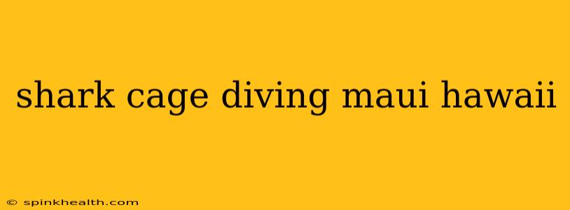 shark cage diving maui hawaii