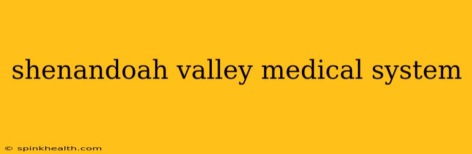 shenandoah valley medical system