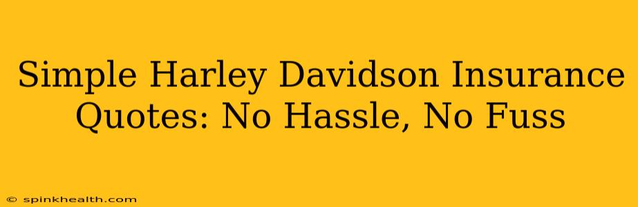 Simple Harley Davidson Insurance Quotes: No Hassle, No Fuss