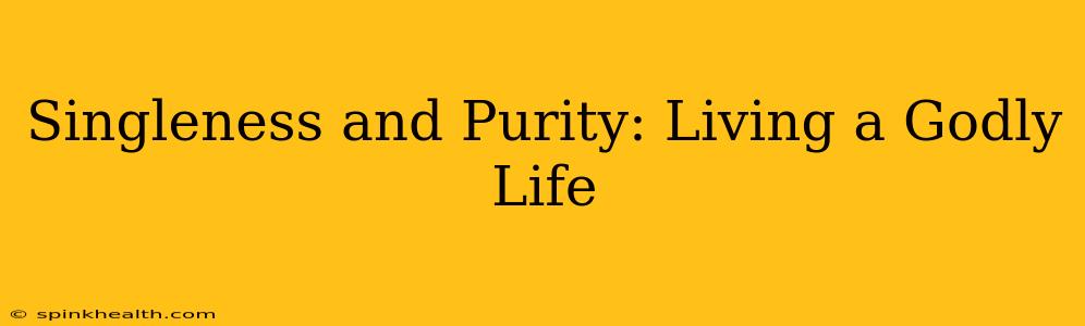Singleness and Purity: Living a Godly Life