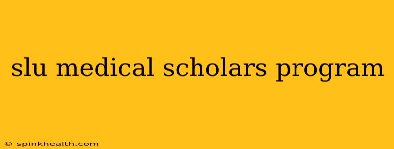 slu medical scholars program