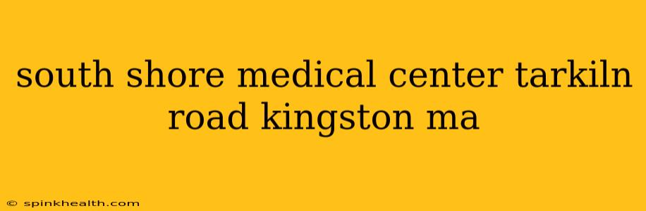 south shore medical center tarkiln road kingston ma