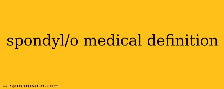 spondyl/o medical definition