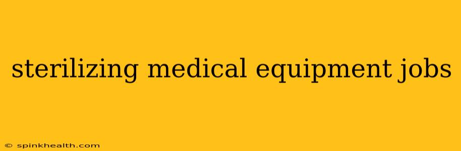 sterilizing medical equipment jobs