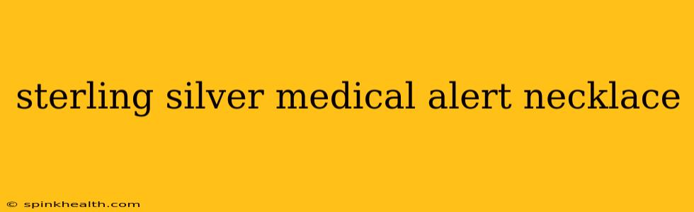 sterling silver medical alert necklace