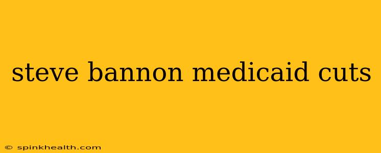 steve bannon medicaid cuts