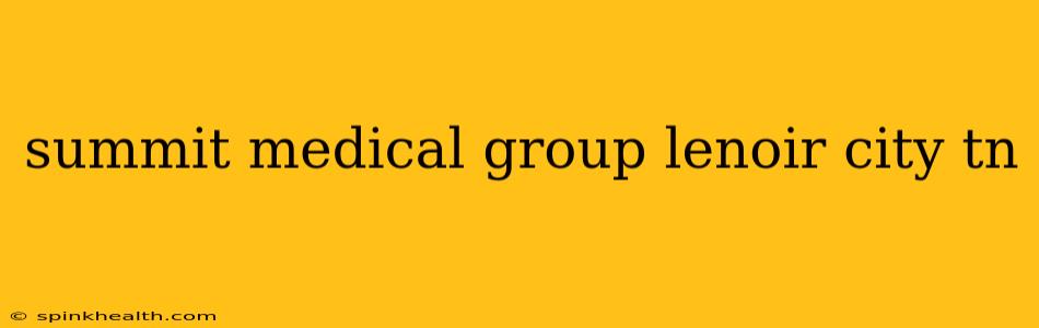 summit medical group lenoir city tn