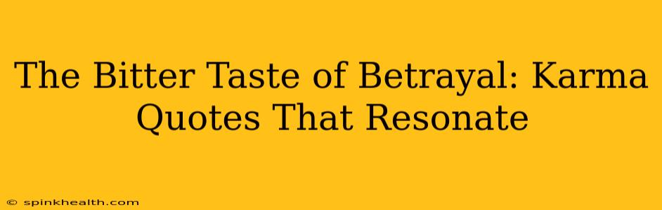 The Bitter Taste of Betrayal: Karma Quotes That Resonate