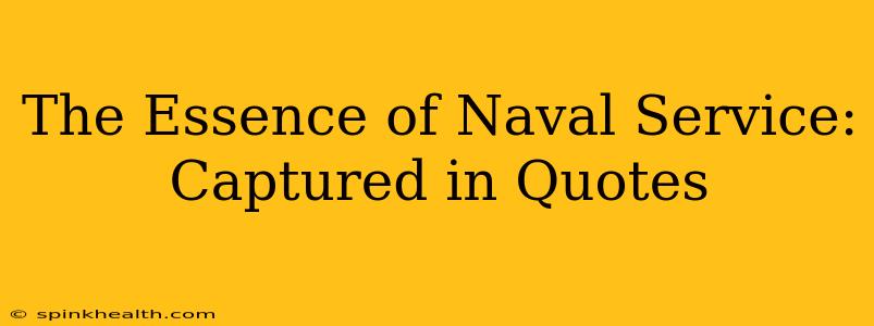 The Essence of Naval Service: Captured in Quotes