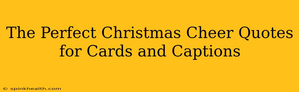 The Perfect Christmas Cheer Quotes for Cards and Captions