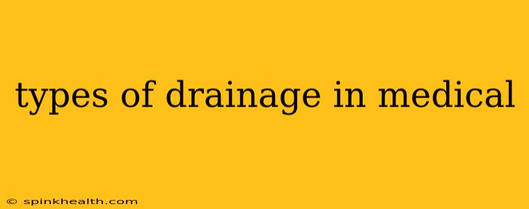 types of drainage in medical