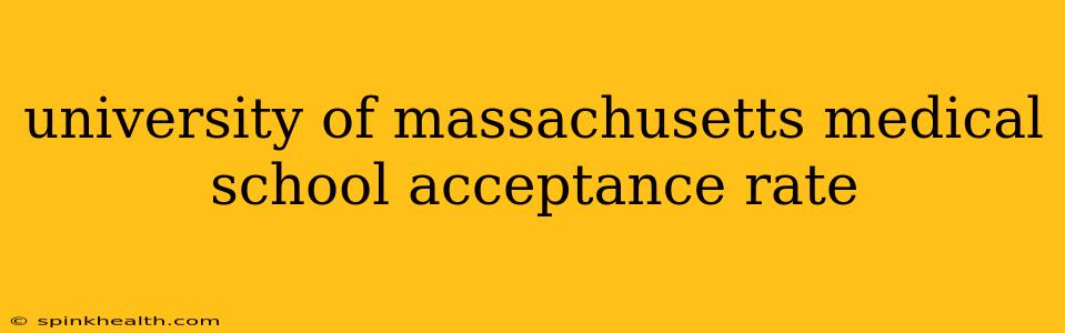 university of massachusetts medical school acceptance rate