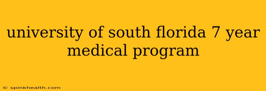 university of south florida 7 year medical program