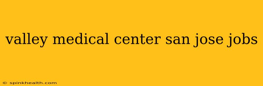 valley medical center san jose jobs