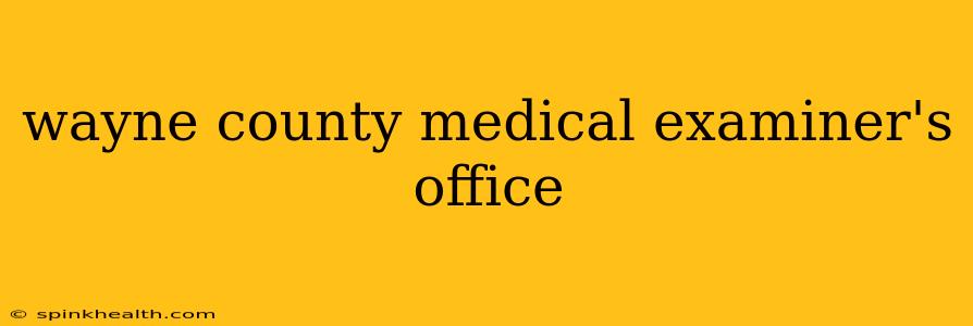 wayne county medical examiner's office