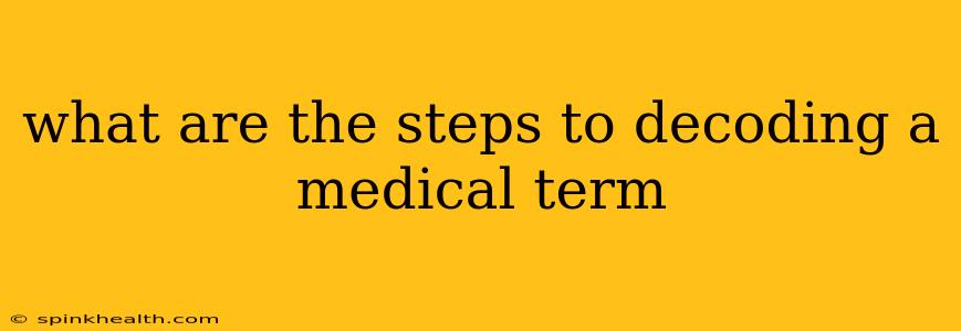 what are the steps to decoding a medical term