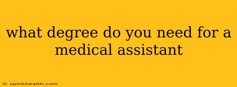 what degree do you need for a medical assistant