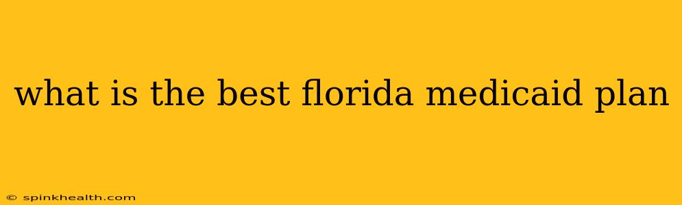 what is the best florida medicaid plan
