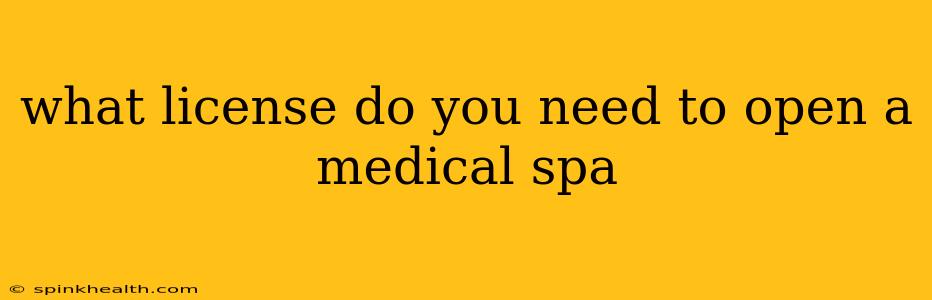 what license do you need to open a medical spa