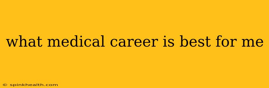 what medical career is best for me