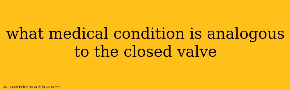 what medical condition is analogous to the closed valve
