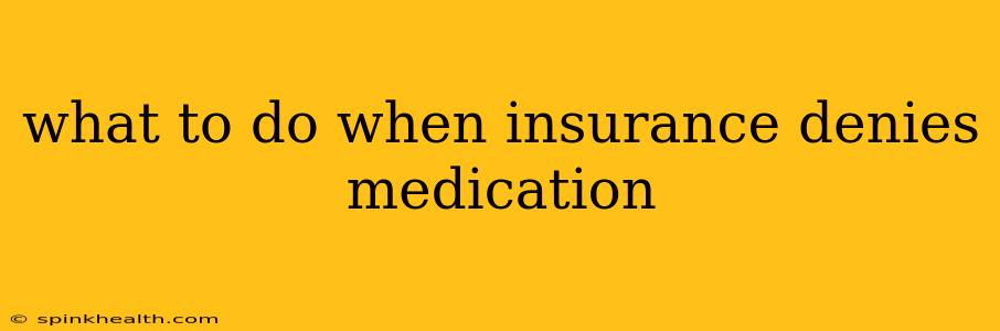 what to do when insurance denies medication