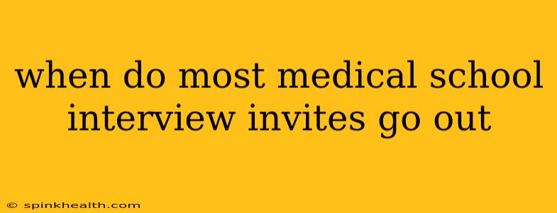 when do most medical school interview invites go out