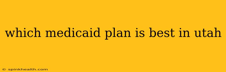which medicaid plan is best in utah