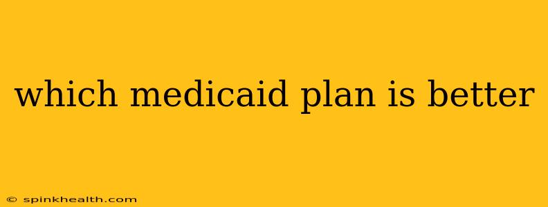 which medicaid plan is better