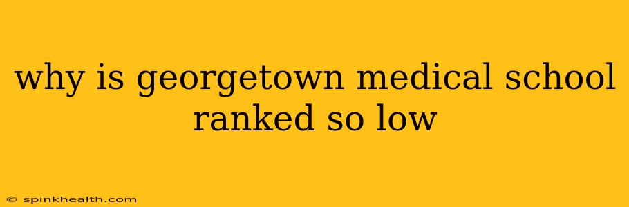 why is georgetown medical school ranked so low