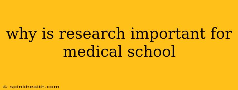 why is research important for medical school