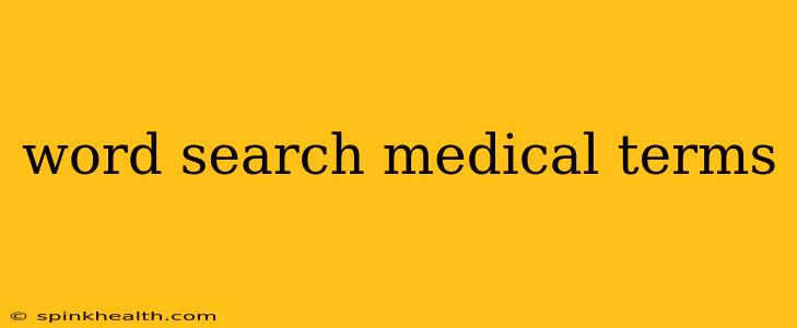 word search medical terms