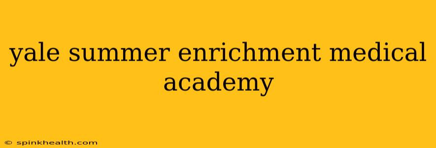 yale summer enrichment medical academy
